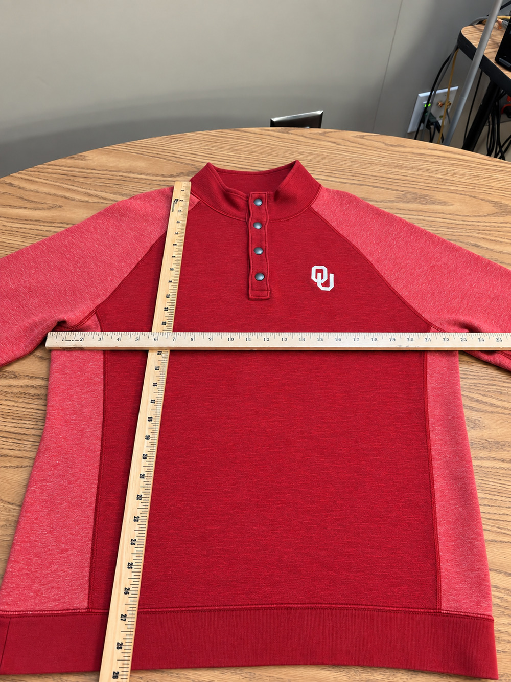 Tommy Bahama Oklahoma Sooners OU Pullover Men’s Large Red Snap Sweatshirt